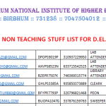 Non-Teaching D.EL.ED Staff